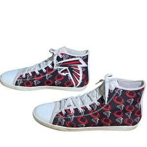 Atlanta Falcons Soyoto High Top Sneakers US 10 Black Red NFL Football Shoes